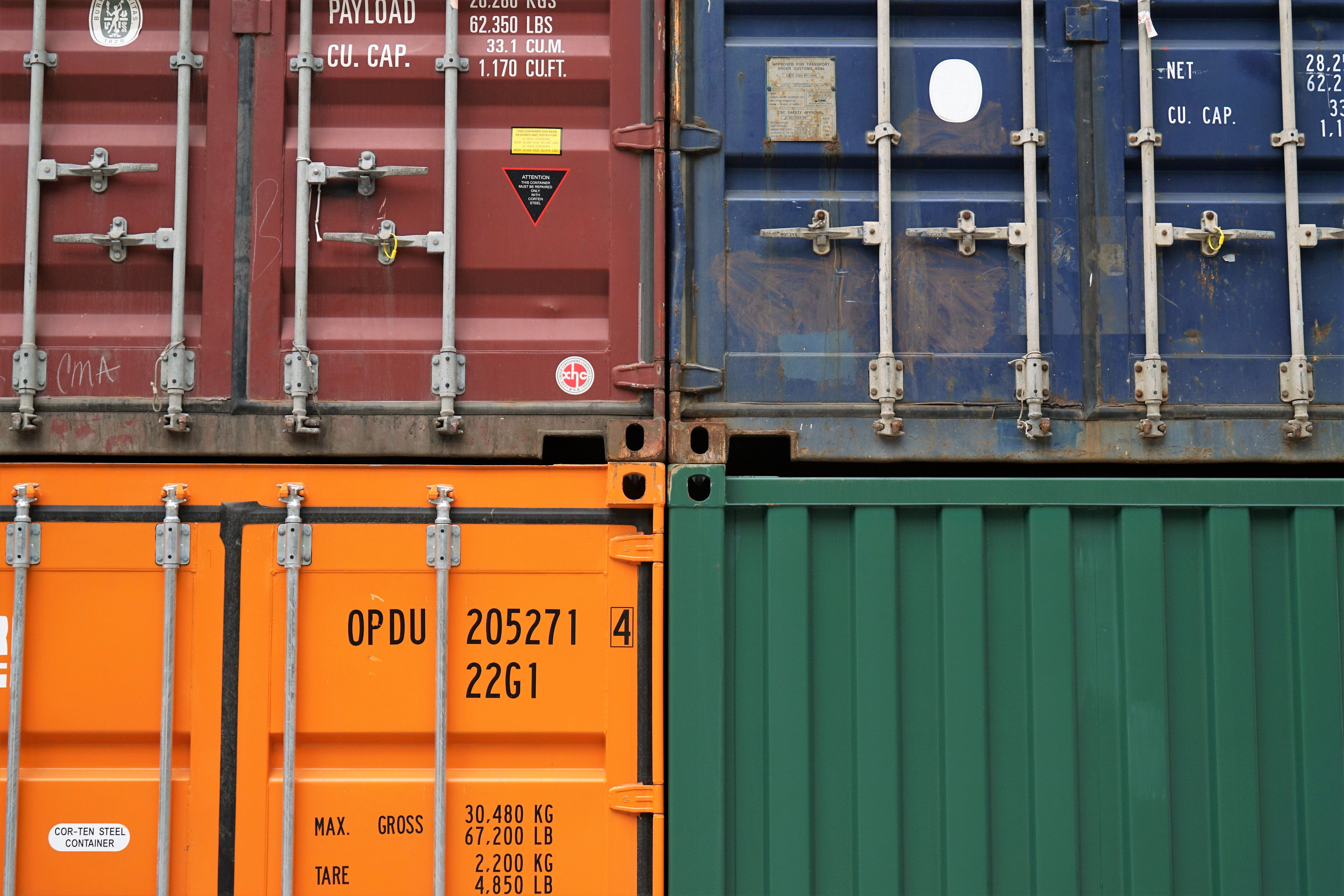 Shipping Containers Stacked for Trade