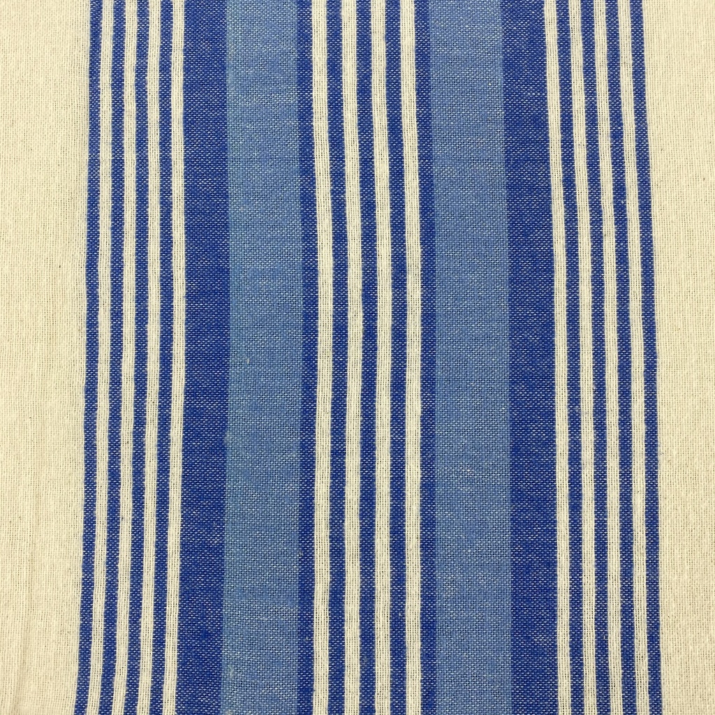 Sahara Flannel Blankets Blue Stripe Close Up