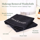 Black Makeup Removal Washcloth